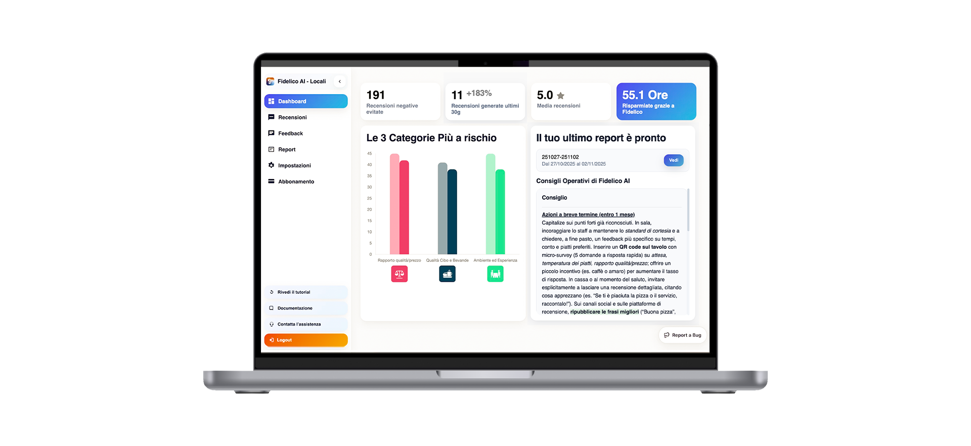Anteprima Fidelico su desktop